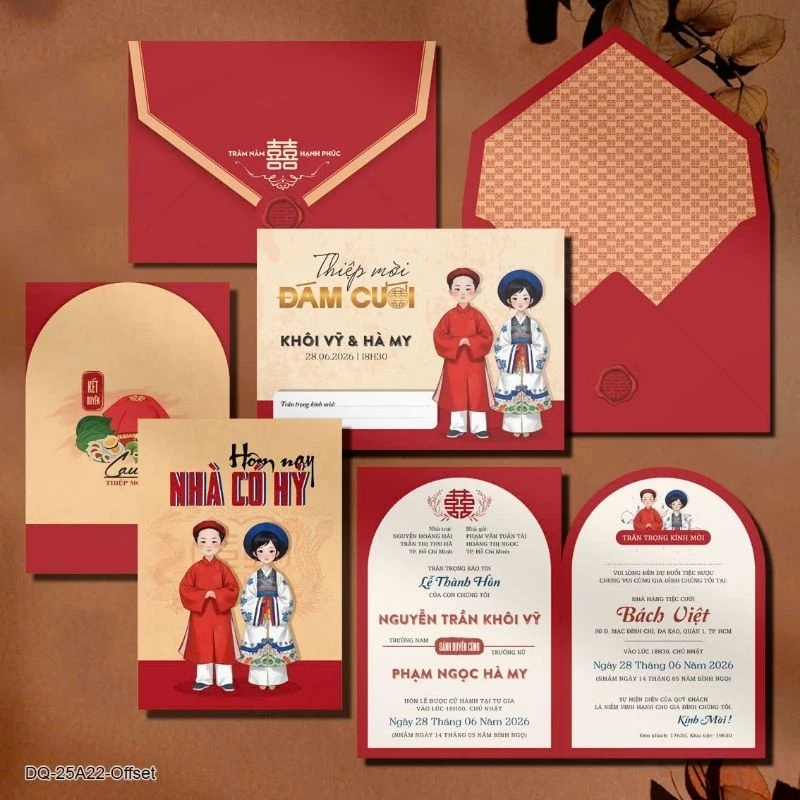 Thiệp cưới truyền thống